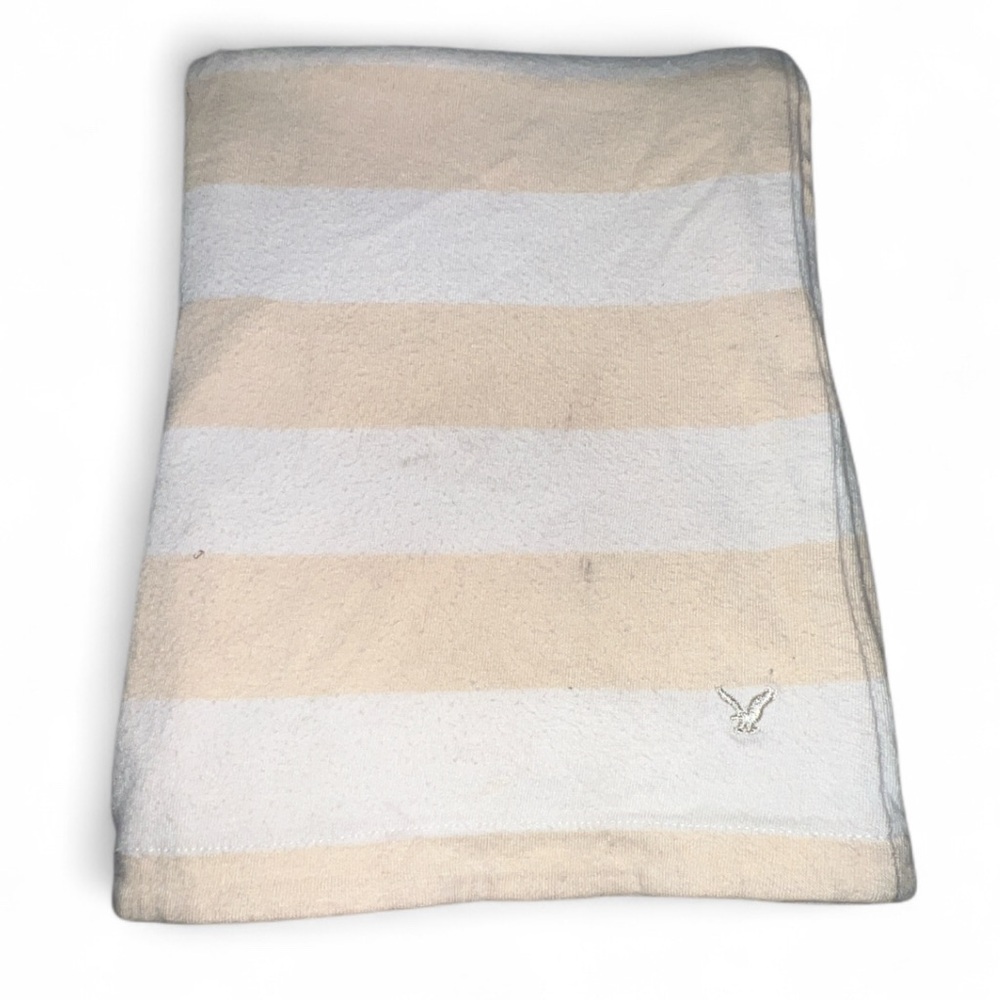 American Eagle Outfitters Cream and White Striped Midi Skirt - Picture 3 of 3